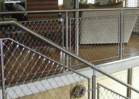 Stair Architectural Wire Mesh With Ferrules Grid 1.2 Mm Wire Corrosion Resistant