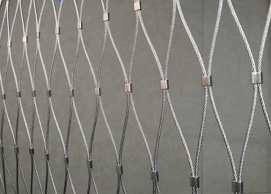 25*25mm Balustrade Cable Mesh , 316 Stainless Steel Rope Mesh Non Rusting