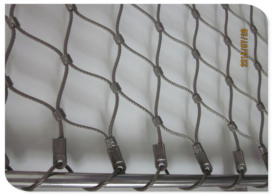 Stainless Steel Wire Rope Mesh Webnet with 7 x 7, 7 x 19, and 1 x 19 Rope Constructions for Architectural and Safety Applications