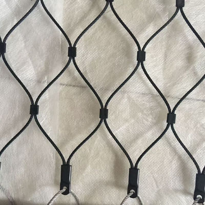 X-Type Infill Rope Mesh Balustrade Protective Net Black Oxide Wire Rope Mesh