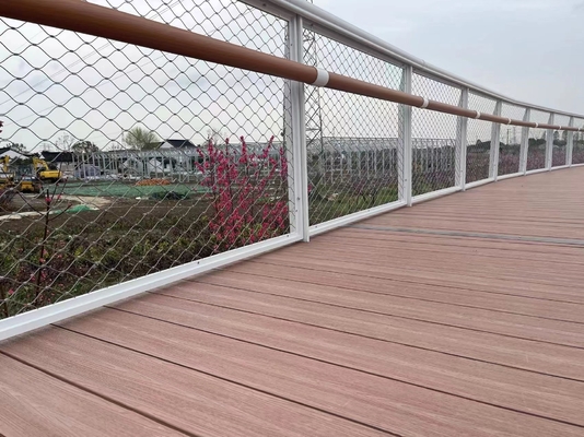 Customized 2.0 Mm Balustrade Cable Mesh 80*80 Mm Hole