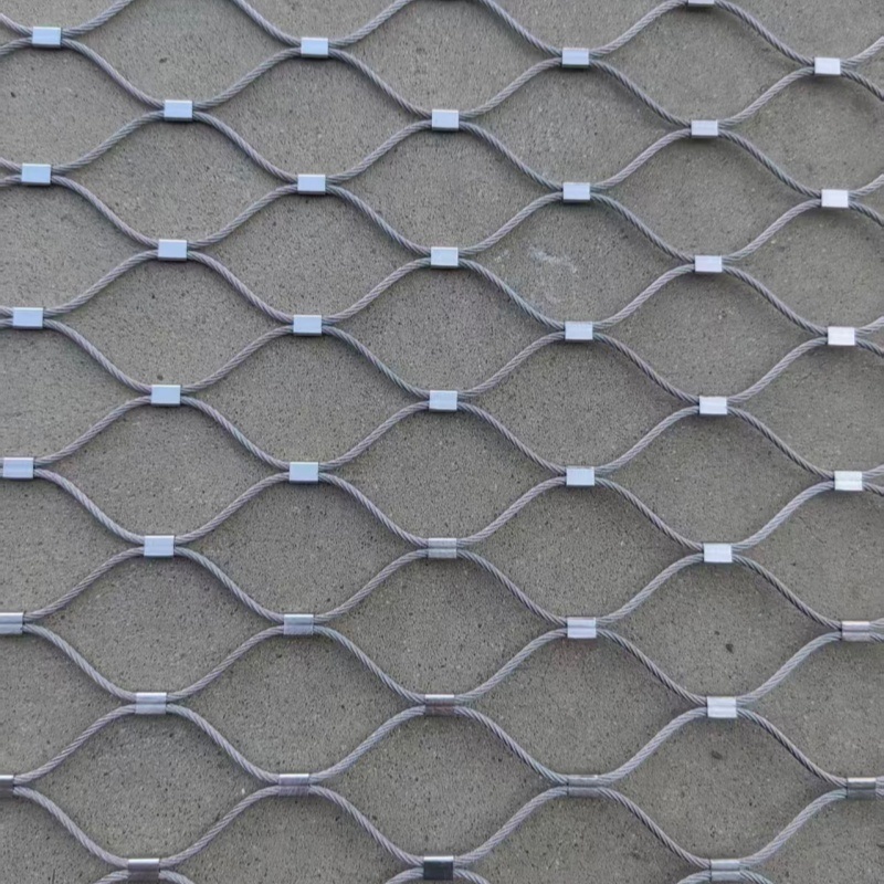 Stainless Steel Wire Rope Zoo Fencing Mesh Flexible Cable Wire Netting For Bird Aviary