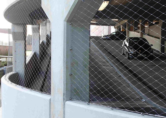 Hochfeste Flexibilität Edelstahl-Kabel-Filetarbeit für Architektur mit Zwinge 3,0 Loch Millimeter-Seils 80*80 Millimeter