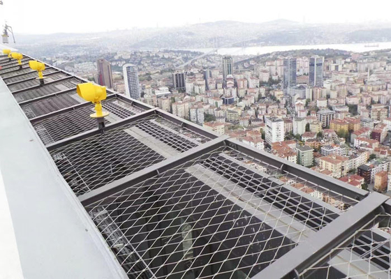 Flexibilität SUS 304 Zwingen-Kabel-Filetarbeit Edelstahl-316 für Architektur-3,0 Loch Millimeter-Seils 80*80 Millimeter