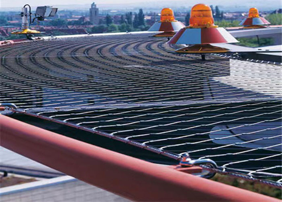 Flexibilitäts-Edelstahl-Kabel-Filetarbeit für Millimeter-Seils 80*80 Millimeter des Flughafens Architektur-3,0 Loch