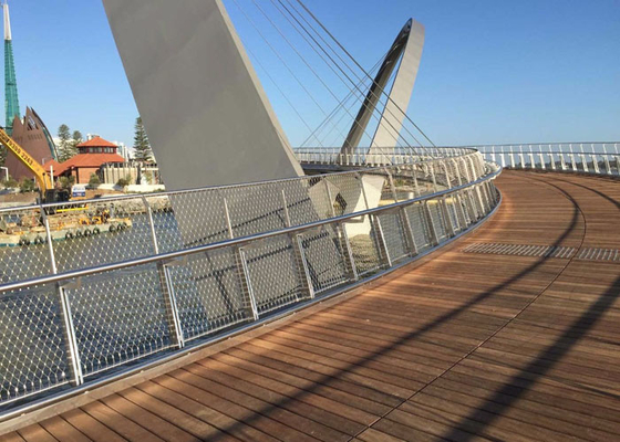 Straßenbrücke-Balustrade Webnet-Draht Mesh Ferruled