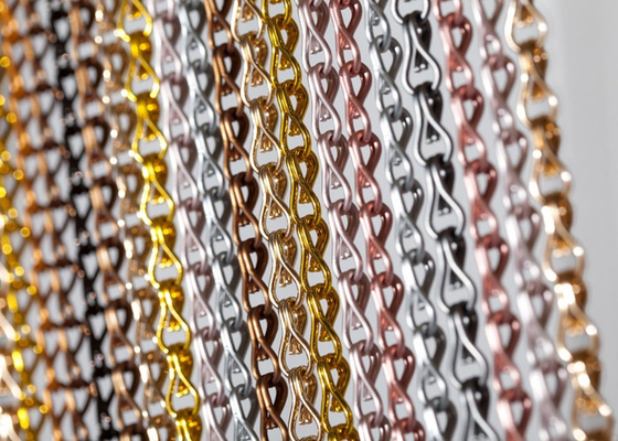 Dekorative Ausstellung Hall Chain Link Fly Screen 90x210cm