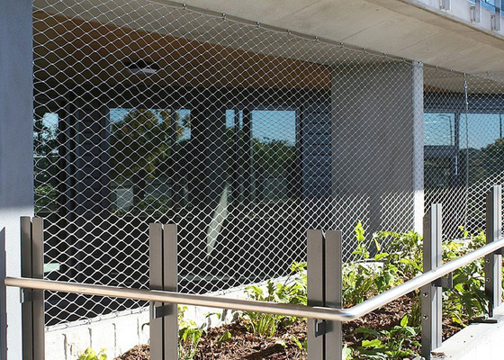 300x300mm Edelstahl Webnet, Seildraht Mesh Anti Acid