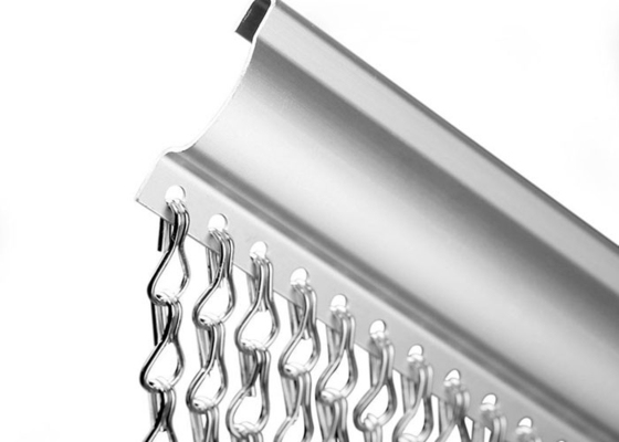Tür-dekorativer Kettenglied-Vorhang-Aluminiuminsekt u. Fliegengitter 1,9 Millimeter Draht-