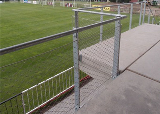 Flexibles Loch des Edelstahl-Drahtseil-Sicherheits-Garten-Zaun-80x80 Millimeter