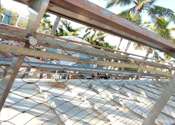 Flexible Drahtseil-Filetarbeit des Edelstahl-SS304 2,0 Loch Millimeter-Draht-50x50 Millimeter