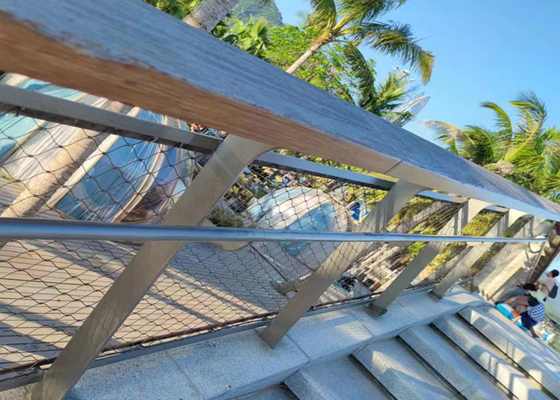 Treppe des Edelstahl-SS304, die flexibles 2,0 Loch Millimeter-Draht-50x50 Millimeter fängt