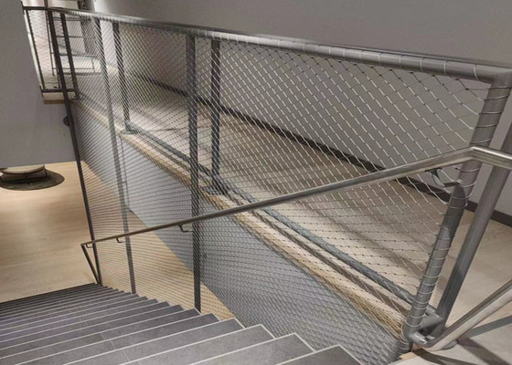 Flexibles Edelstahl-Treppen-Seil Mesh For Balustrade SS304 2,0 Millimeter Draht