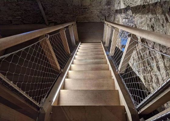 Edelstahl-Kabelnetz 304 50x50mm Loch Geländer-Netz