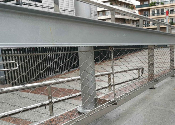 Edelstahl-Seilzaun zum Schutz 2,0 mm 60 x 60 mm Loch