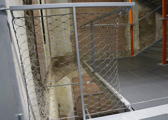 Kundengebundene Sicherheits-Filetarbeit mit Zwingen-Kabel-Masche SS 316 2,0 Millimeter Draht-