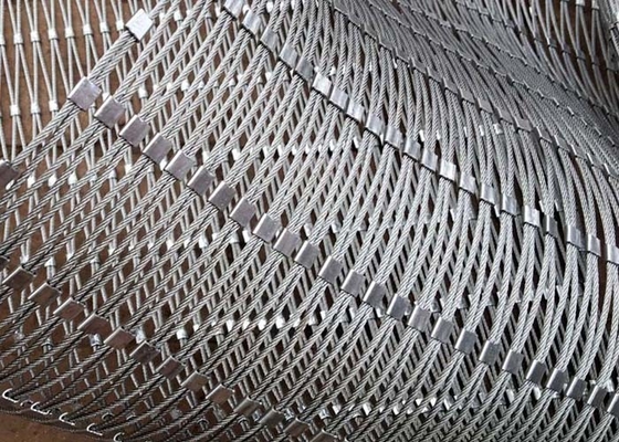 2.0Mm Draht SS X neigen Kabel Mesh With Ferrule Non Rusting für schützendes
