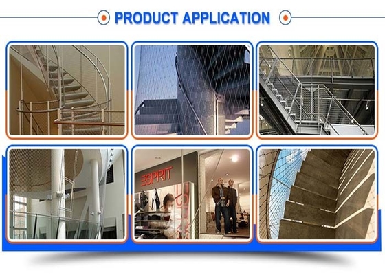Kundengerechter 2.5mm Draht-Balustraden-Kabel-Mesh Rope Netting For Staircase-Zaun