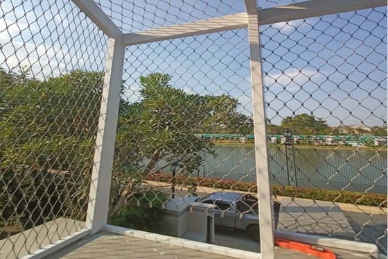 Kundengebundenes Edelstahl-Seil Mesh For Fence Weather Resistance des Draht-3/32inch
