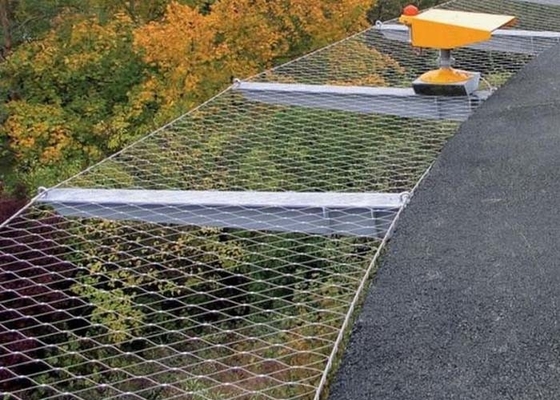 säurebeständige Edelstahl-Kabelmasche 300*300mm Flugzeug-Rollbahn-Sicherheits-Filetarbeit