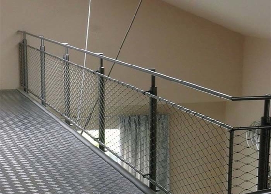 tragen Sie widerstehendes Balustraden-Kabel Mesh For Corridoer 2.0mm Draht-SS