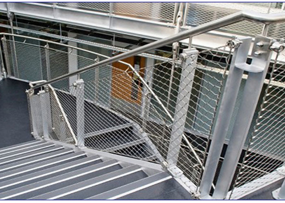 Kundengebundenes 2.0mm Seil Mesh For Staircase Anti Acid Edelstahl-SUS304