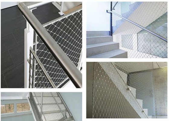 Fall-Verhinderung 316 Inox-Kabel-Treppenhaus, das flexibles SS-Seil Mesh Ferruled fängt
