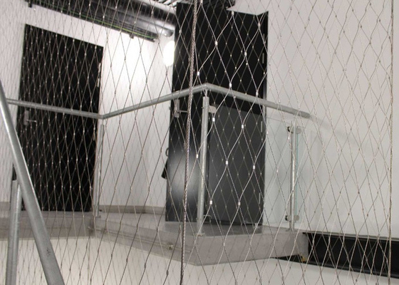 angepasste Höhe Balustrade Edelstahl Kabelnetz 2,0 mm Draht polierte Oberfläche