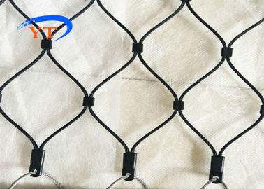 SS-Schwarzoxid-Drahtseil-Masche X neigen das Sicherheits-Kabel-hochfeste Fechten