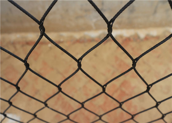 Anti-UVzwingen-Schwarzoxid-Drahtseil, Drahtgewebe-Seil-Zoo-Masche CER genehmigt