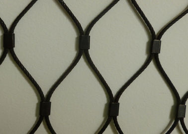 Schwarze Oxidations-Edelstahl-Kabel-Filetarbeits-Maschendraht-flexible gesponnene Art