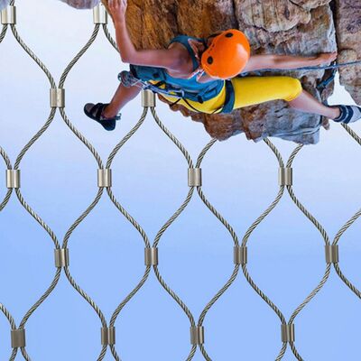 X-Typ Füllung aus Edelstahlseilnetz Balustrade Schutznetz für Handrail Geländer