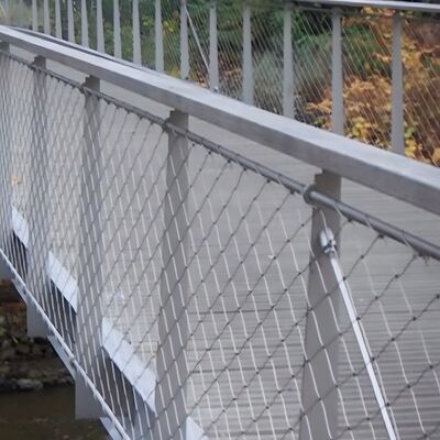 Diamant-Edelstahl-Kabel-Ferrule Gewebtes Drahtseilnetz für die Sicherheit von Brücken