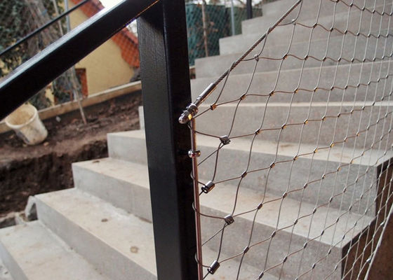 Zwingen-Seil Mesh For Staircase des Balustraden-Einfüllen-Kabel-80x80mm