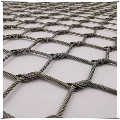 Flexibler 50mm Edelstahl neigen geknotetes Seil Mesh Type X Kabel für Zoo