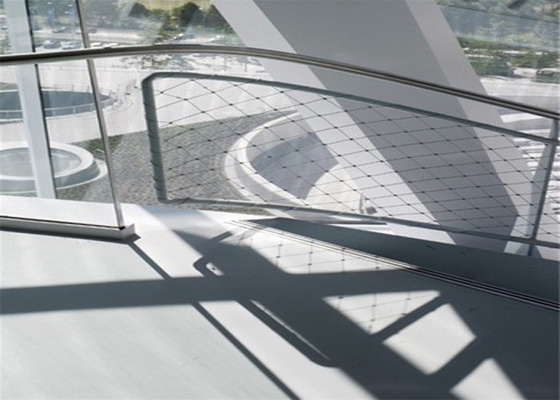 X neigen Seil-Mesh Flexible Railing Guard For-Brücken-Treppenhaus des Edelstahl-7x19