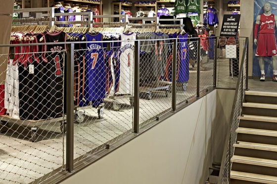 Brücken-Treppenhaus-Edelstahl-Zwingen-Seil-Masche 2,0 Loch Millimeter-Draht-60*60mm