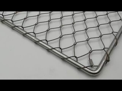 Kundengebundene Höhen-Balustrade verkabeln Drahtdurchmesser der Maschen-2.0mm