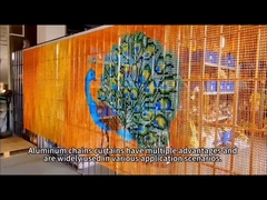 Goldfarbene Kettengliedervorhänge aus eloxiertem Aluminium zur Dekoration für Türen